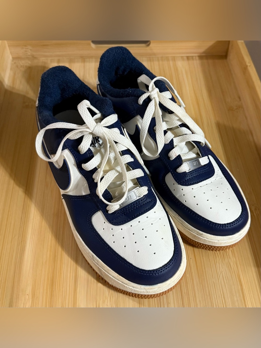 Nike Air Force 1 Low '07 LV8 Boys Kids 4Y Youth DQ5972-101 Midnight Navy